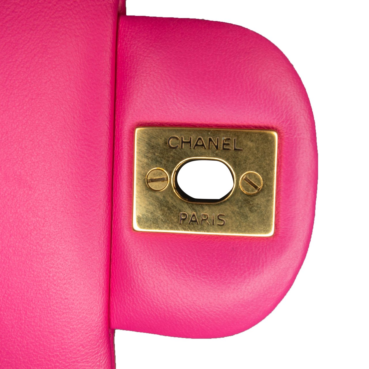 Chanel Medium Chevron Lambskin Double Flap Roze