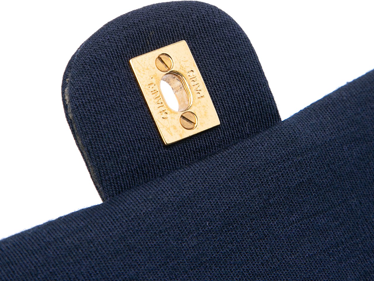 Chanel Medium Classic Jersey Double Flap Blauw