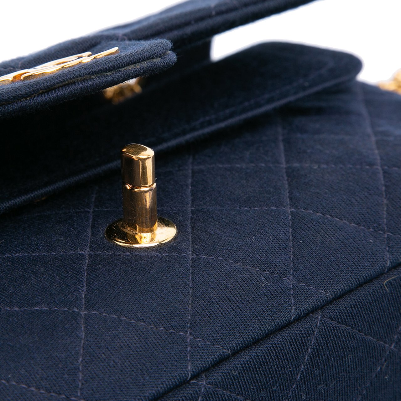 Chanel Medium Classic Jersey Double Flap Blauw