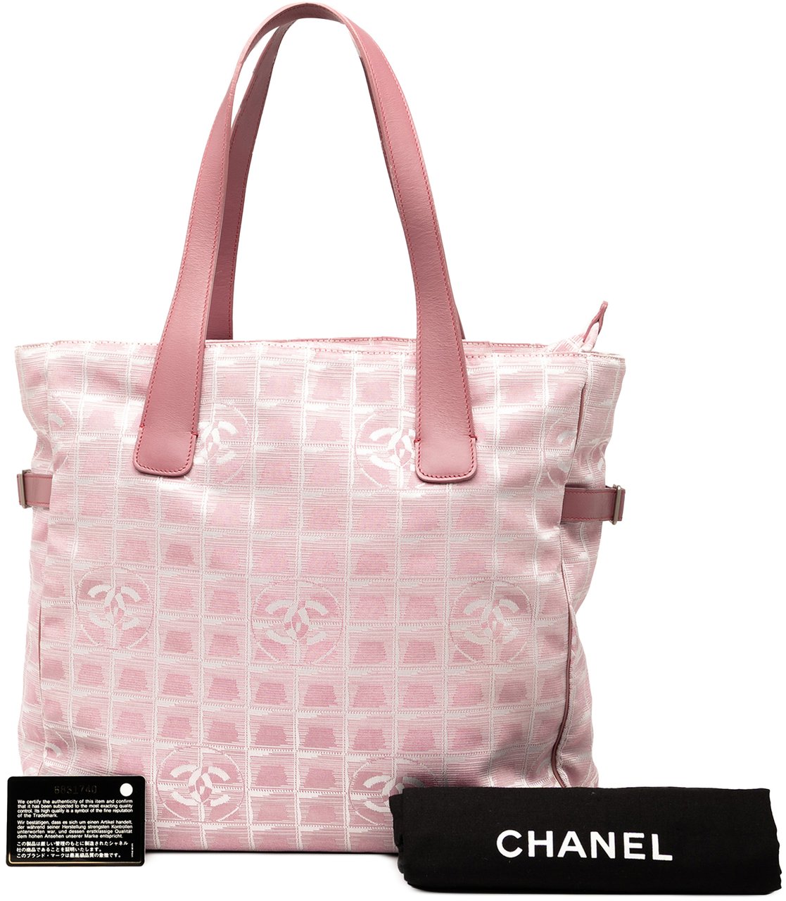 Chanel New Travel Line Nylon Tote Roze