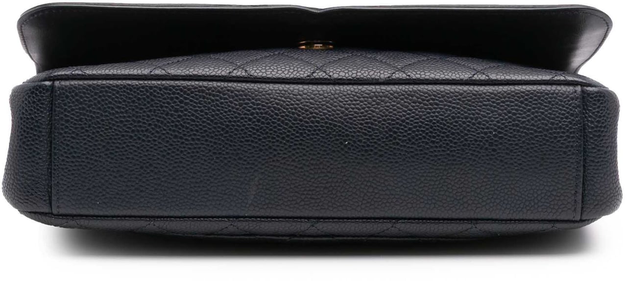 Chanel Medium Bicolor Caviar CC Filigree Flap Blauw