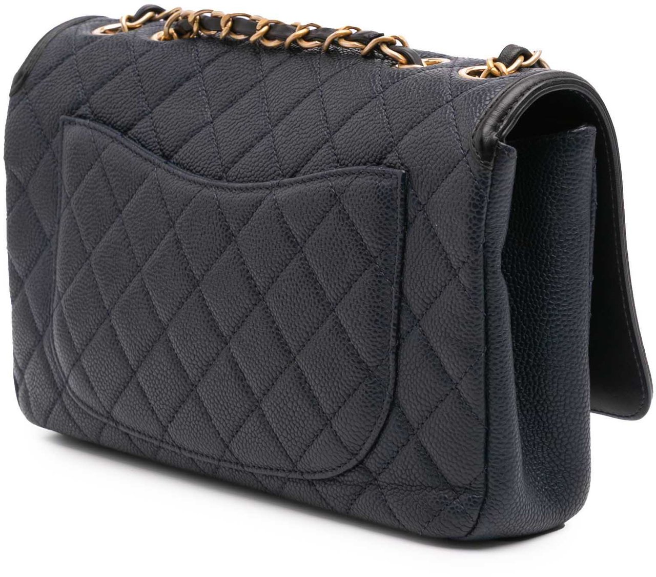 Chanel Medium Bicolor Caviar CC Filigree Flap Blauw