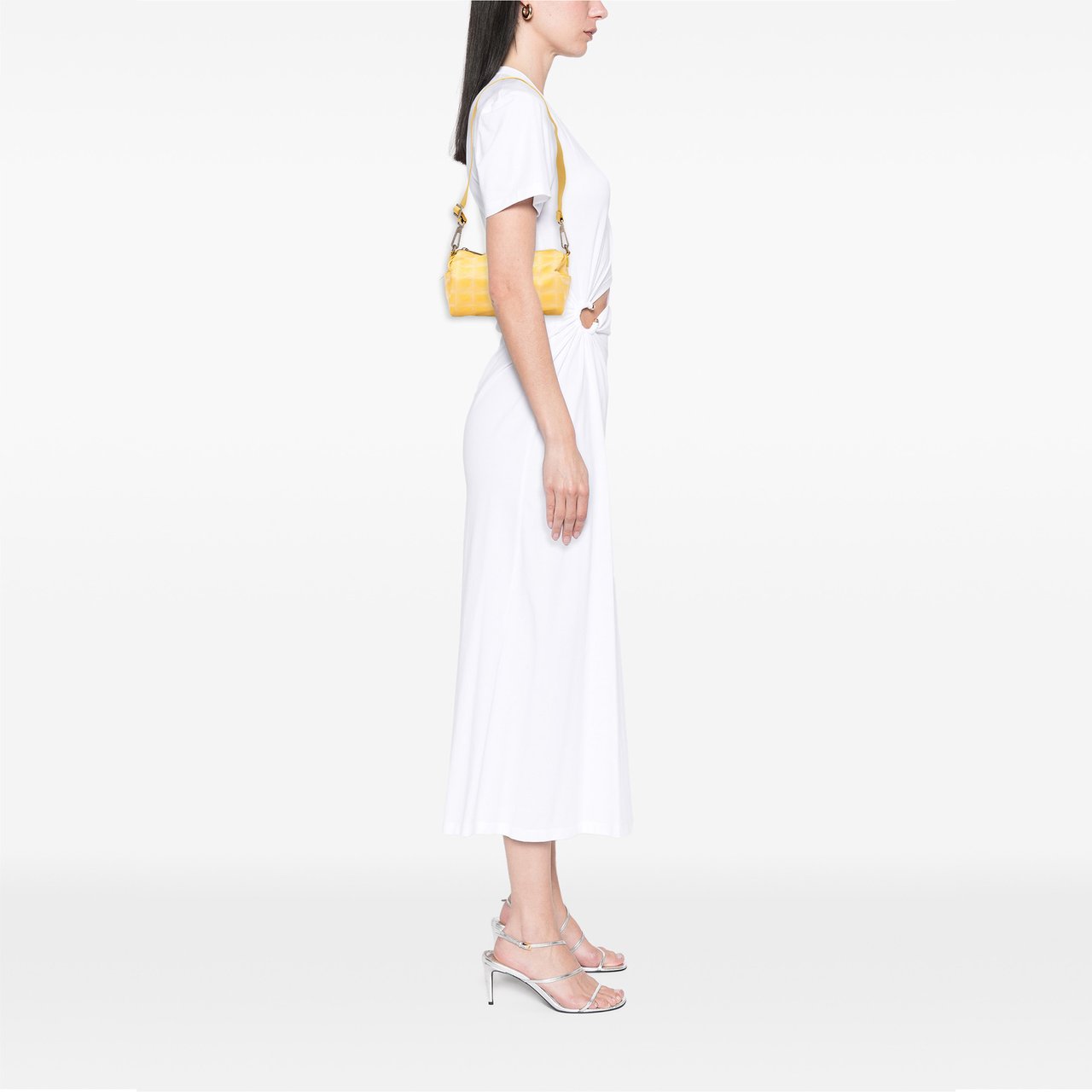 Chanel New Travel Line Nylon Barrel Shoulder Bag Geel