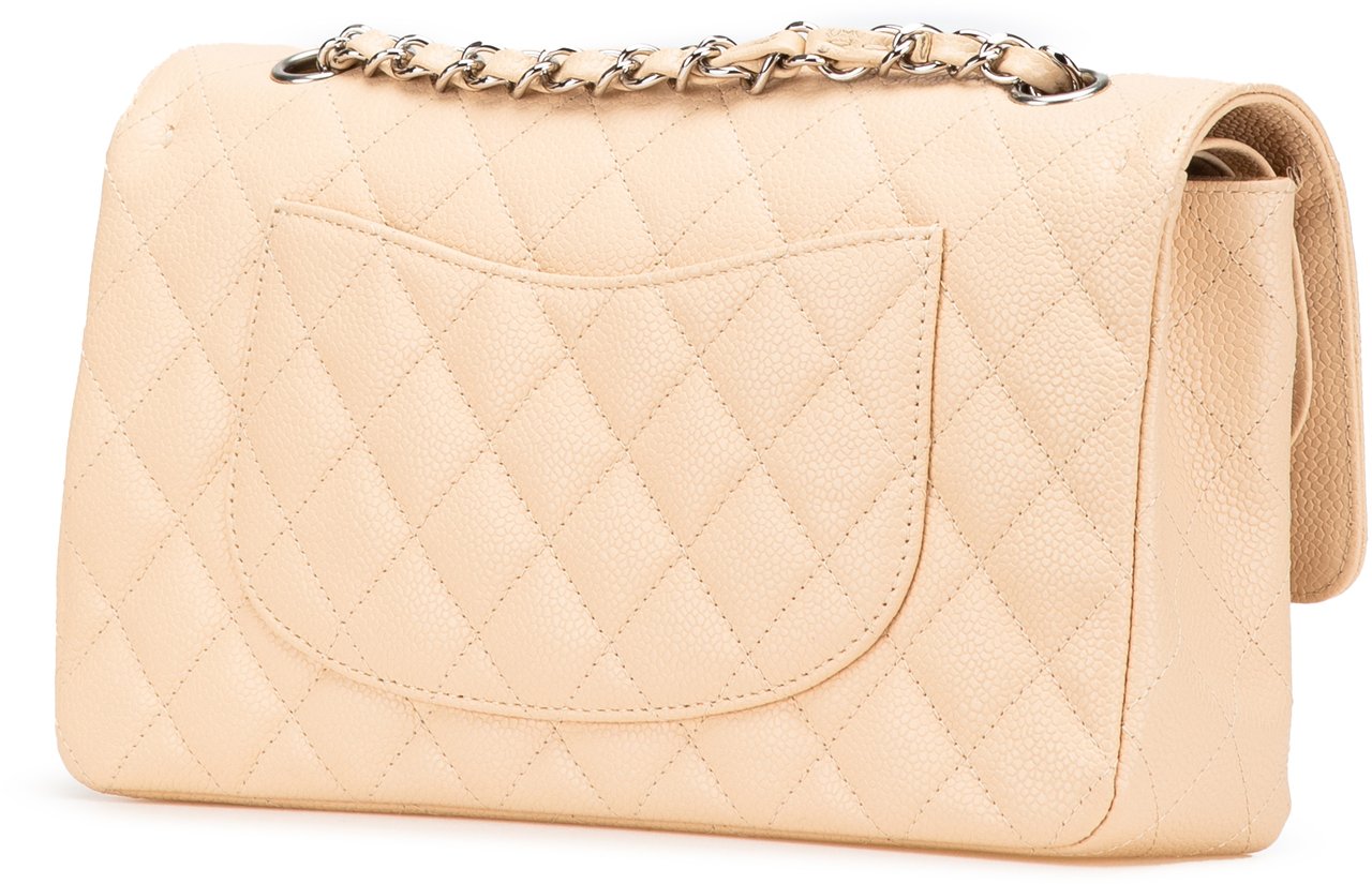 Chanel Medium Classic Caviar Double Flap Bruin