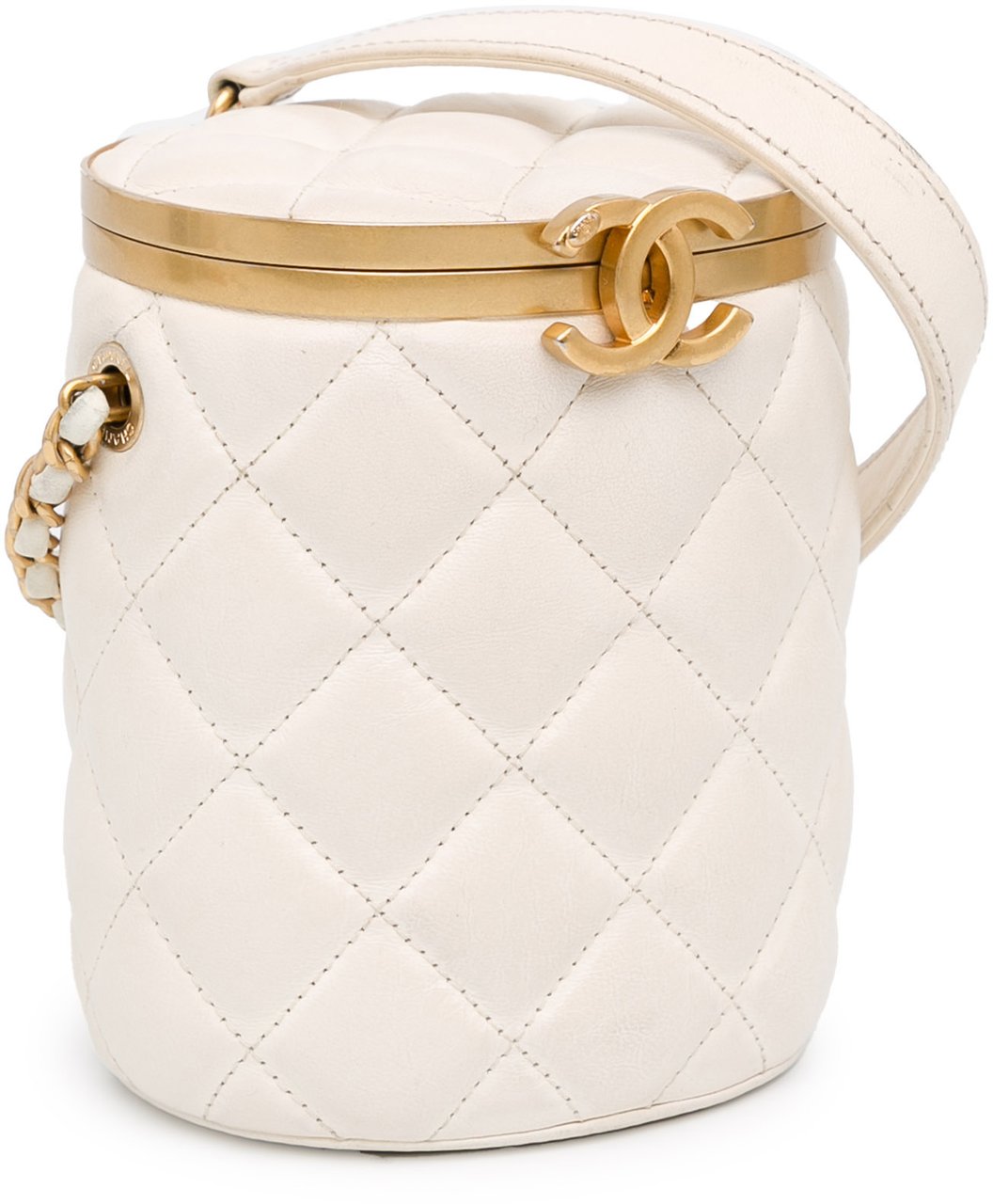 Chanel Small Quilted Lambskin Crown Box Bag Wit