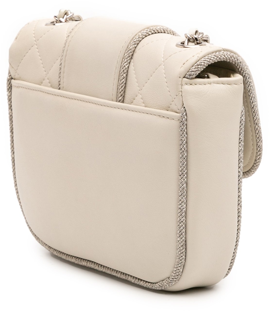 Chanel Mini Quilted Lambskin and Metallic Trim Elementary Chic Flap Wit