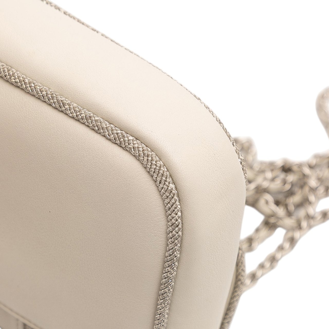 Chanel Mini Quilted Lambskin and Metallic Trim Elementary Chic Flap Wit