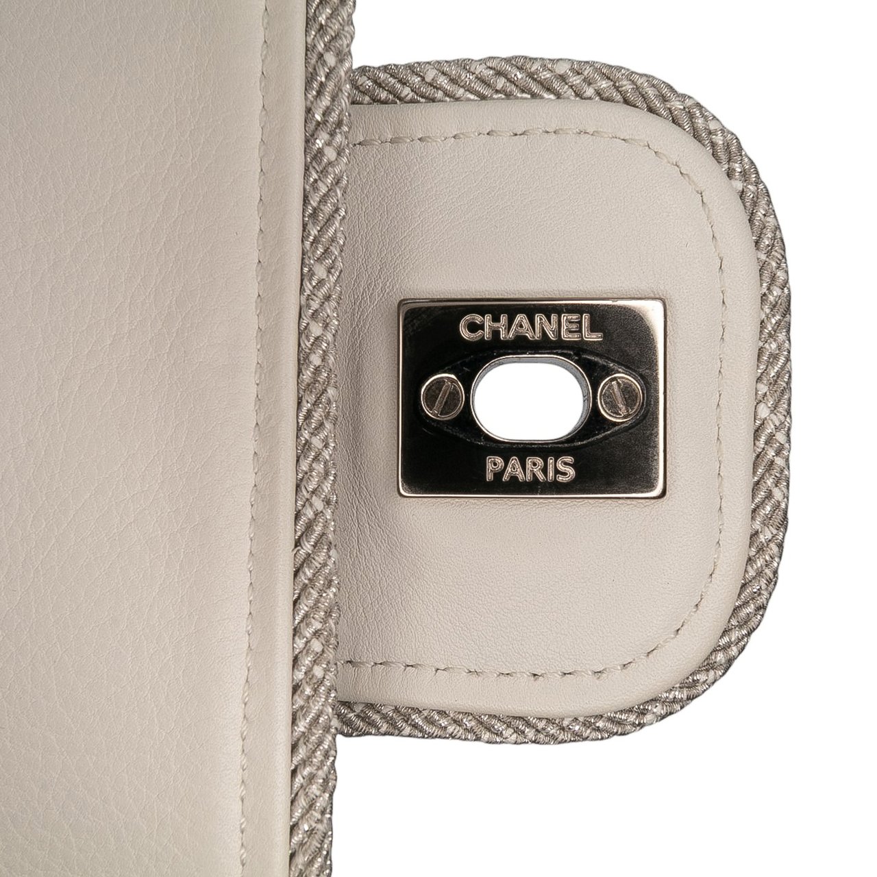 Chanel Mini Quilted Lambskin and Metallic Trim Elementary Chic Flap Wit