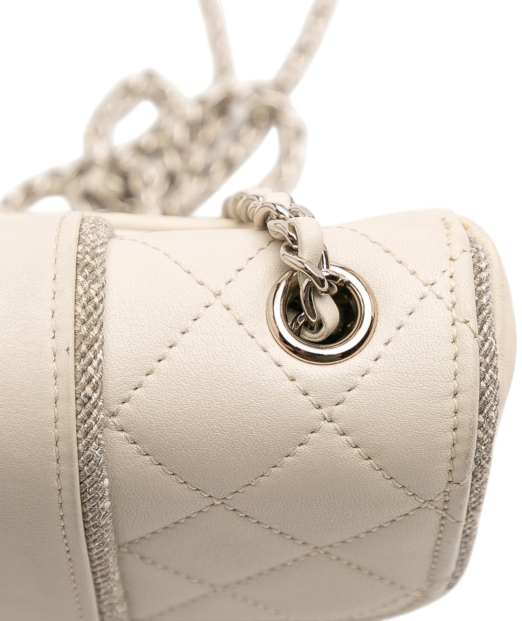 Chanel Mini Quilted Lambskin and Metallic Trim Elementary Chic Flap Wit