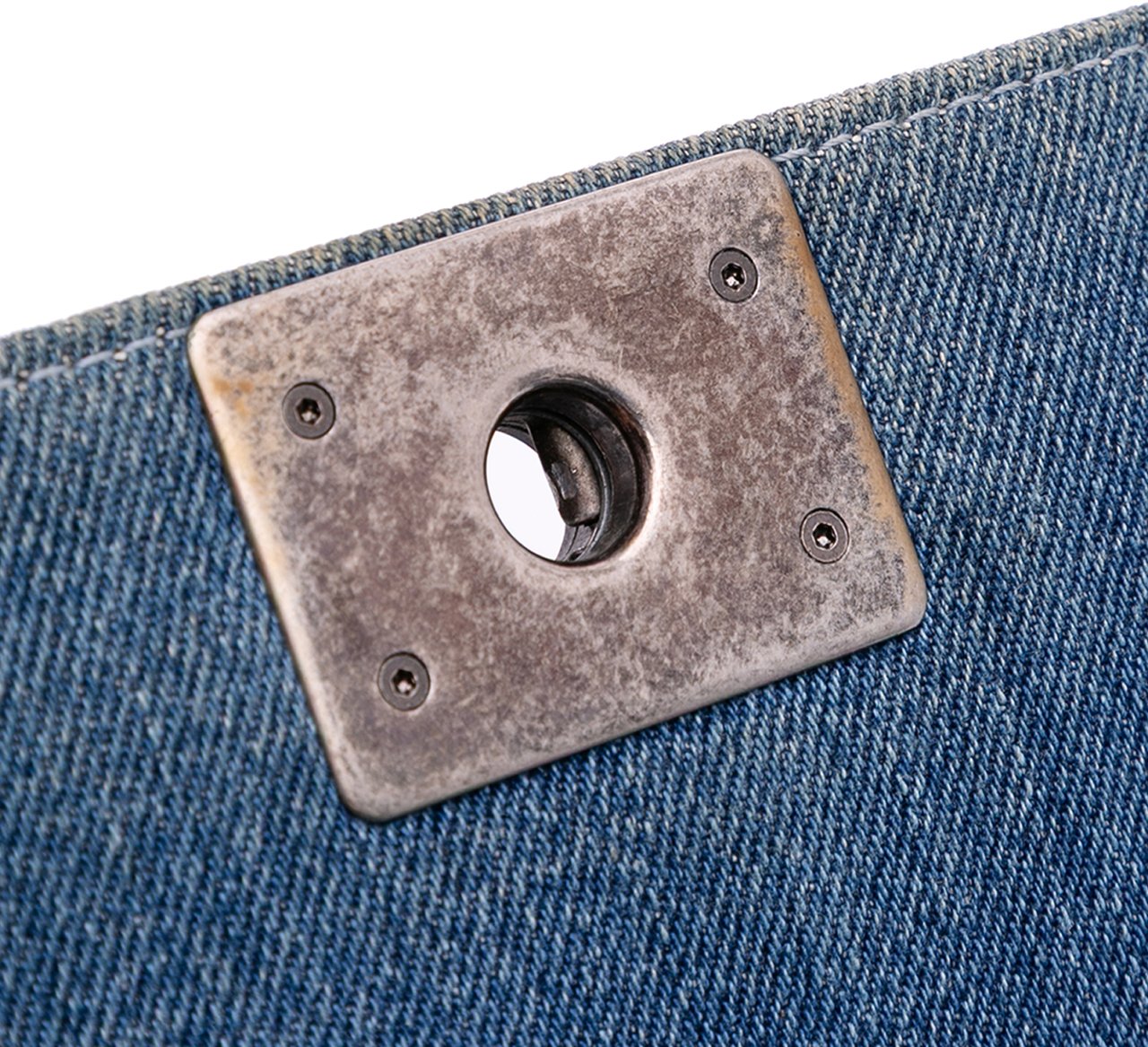 Chanel Small Quilted Denim Boy Flap Blauw