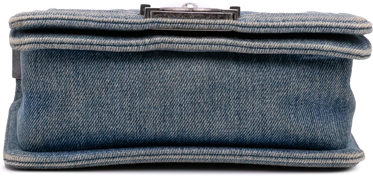 Chanel Small Quilted Denim Boy Flap Blauw