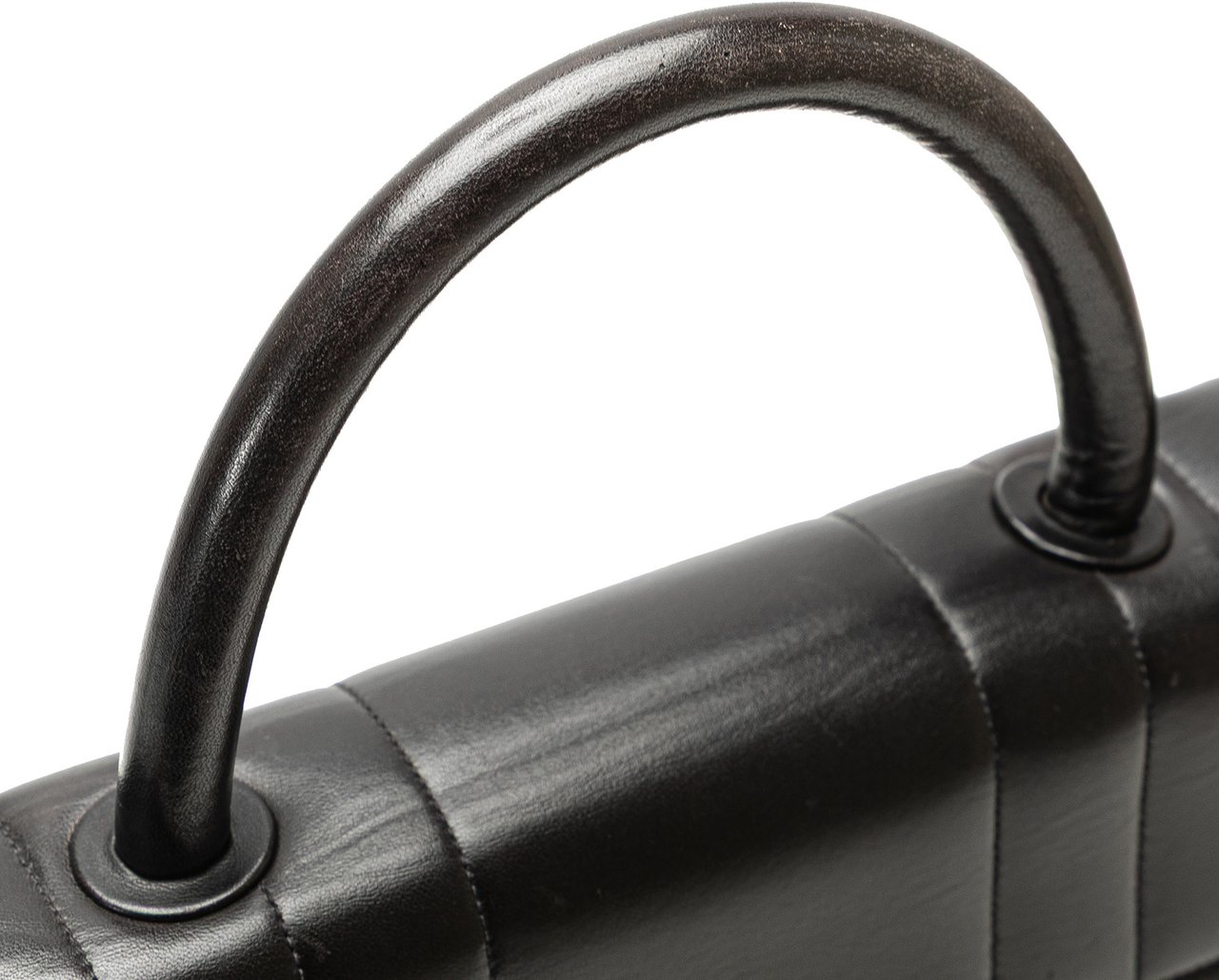 Chanel Lambskin Mademoiselle Kelly Top Handle Bag Zwart