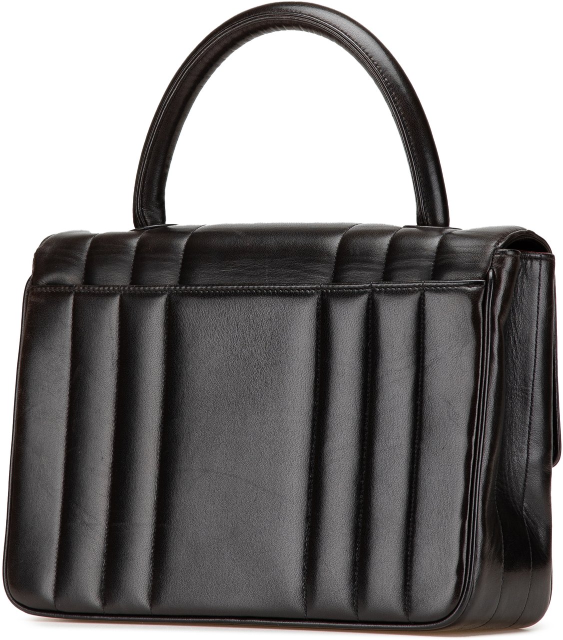 Chanel Lambskin Mademoiselle Kelly Top Handle Bag Zwart