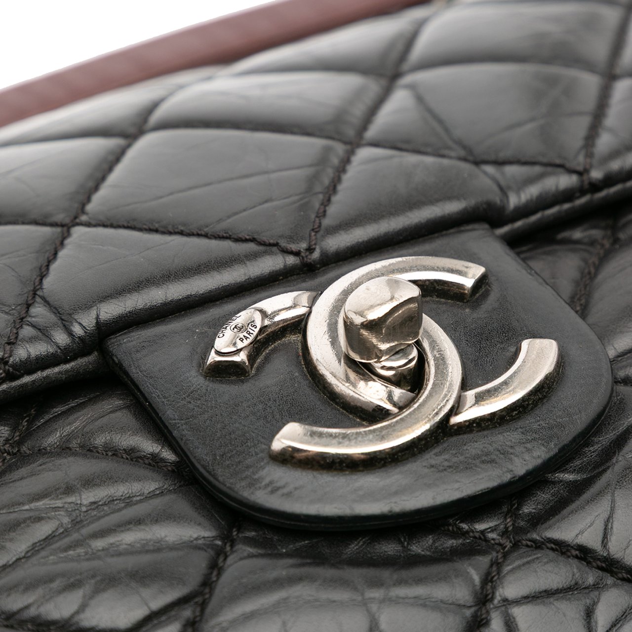 Chanel Jumbo Quilted Aged Calfskin Portobello Flap Zwart