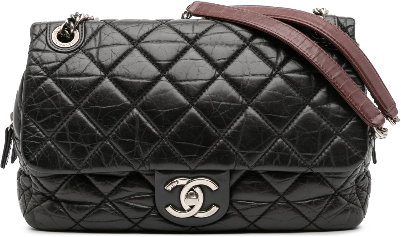 Chanel Jumbo Quilted Aged Calfskin Portobello Flap Zwart