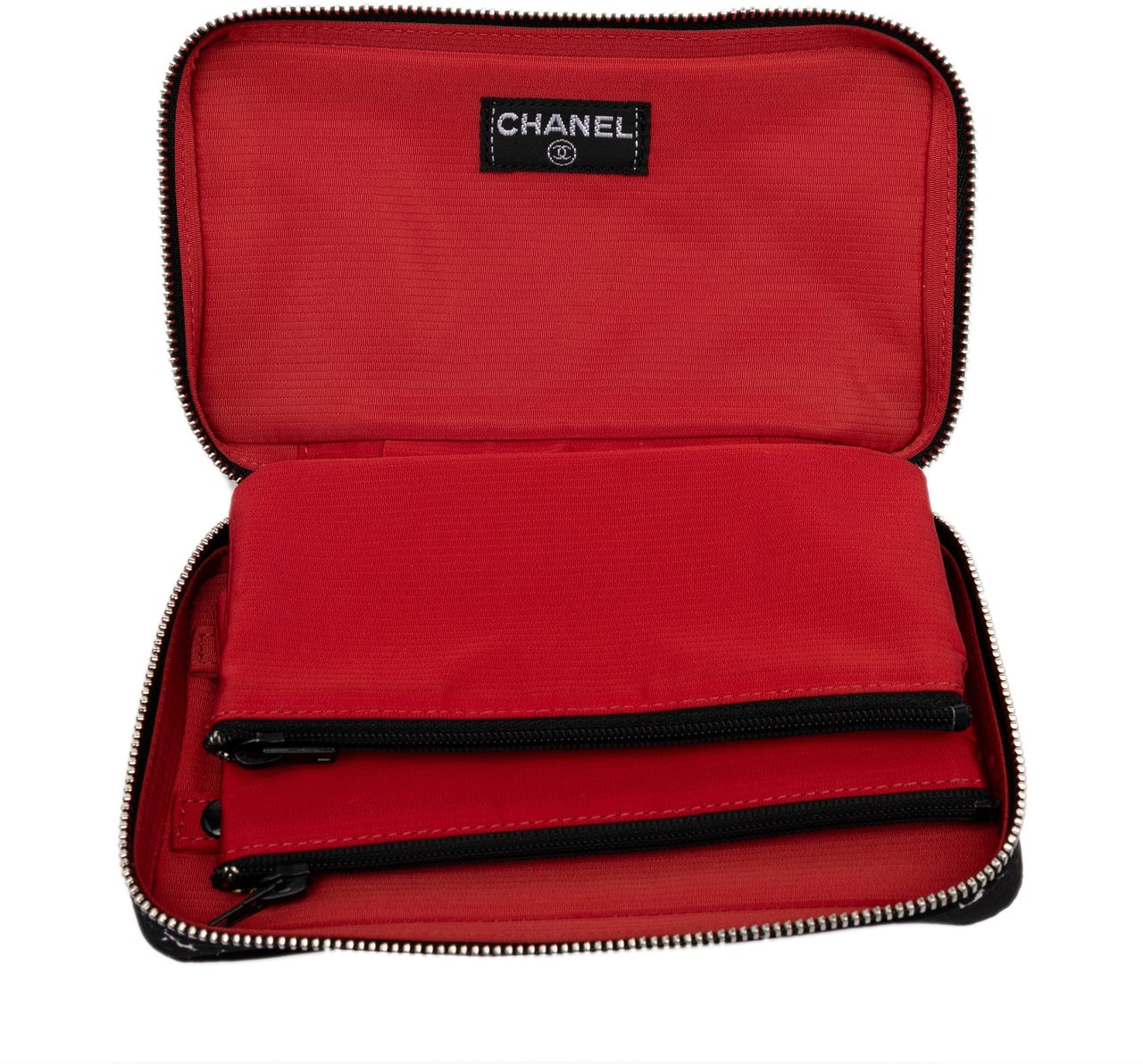 Chanel Old Travel Line Nylon Pouch Zwart
