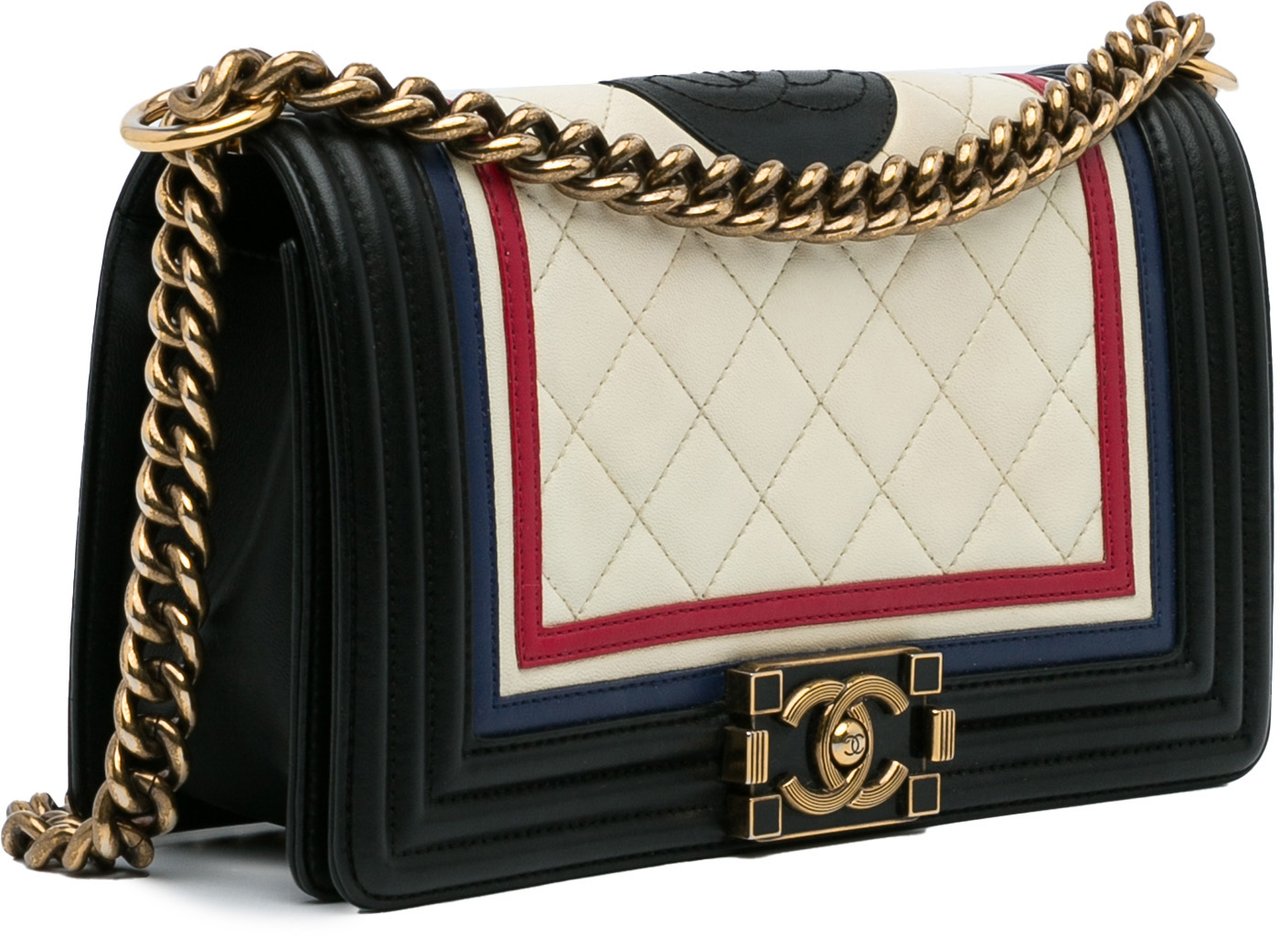Chanel Crest-Embellished Medium Boy Bag Wit
