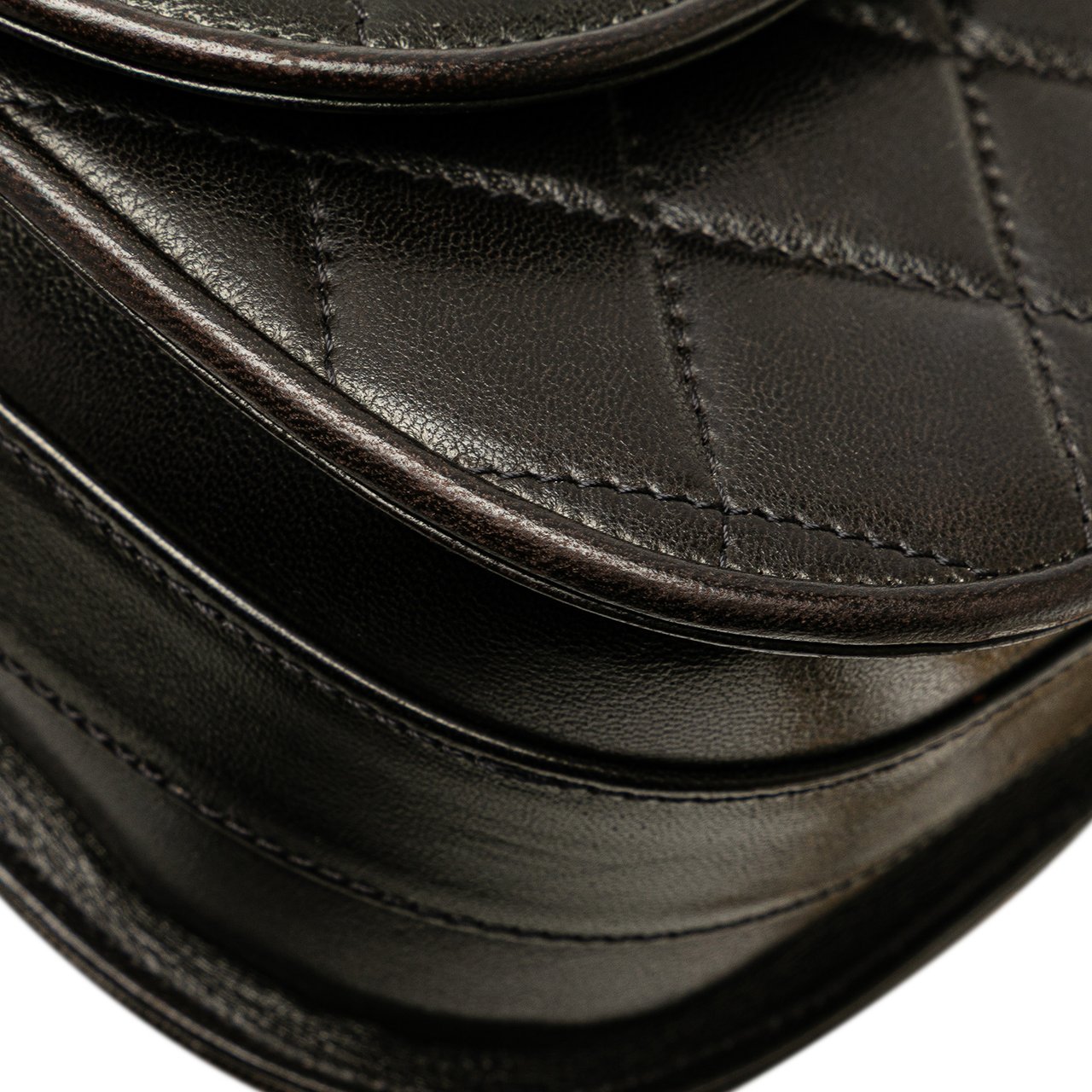 Chanel CC Quilted Lambskin Chain Flap Zwart