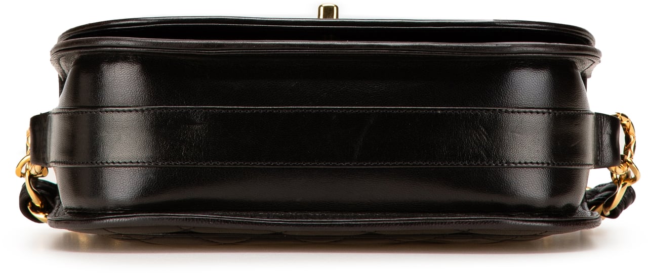 Chanel CC Quilted Lambskin Chain Flap Zwart