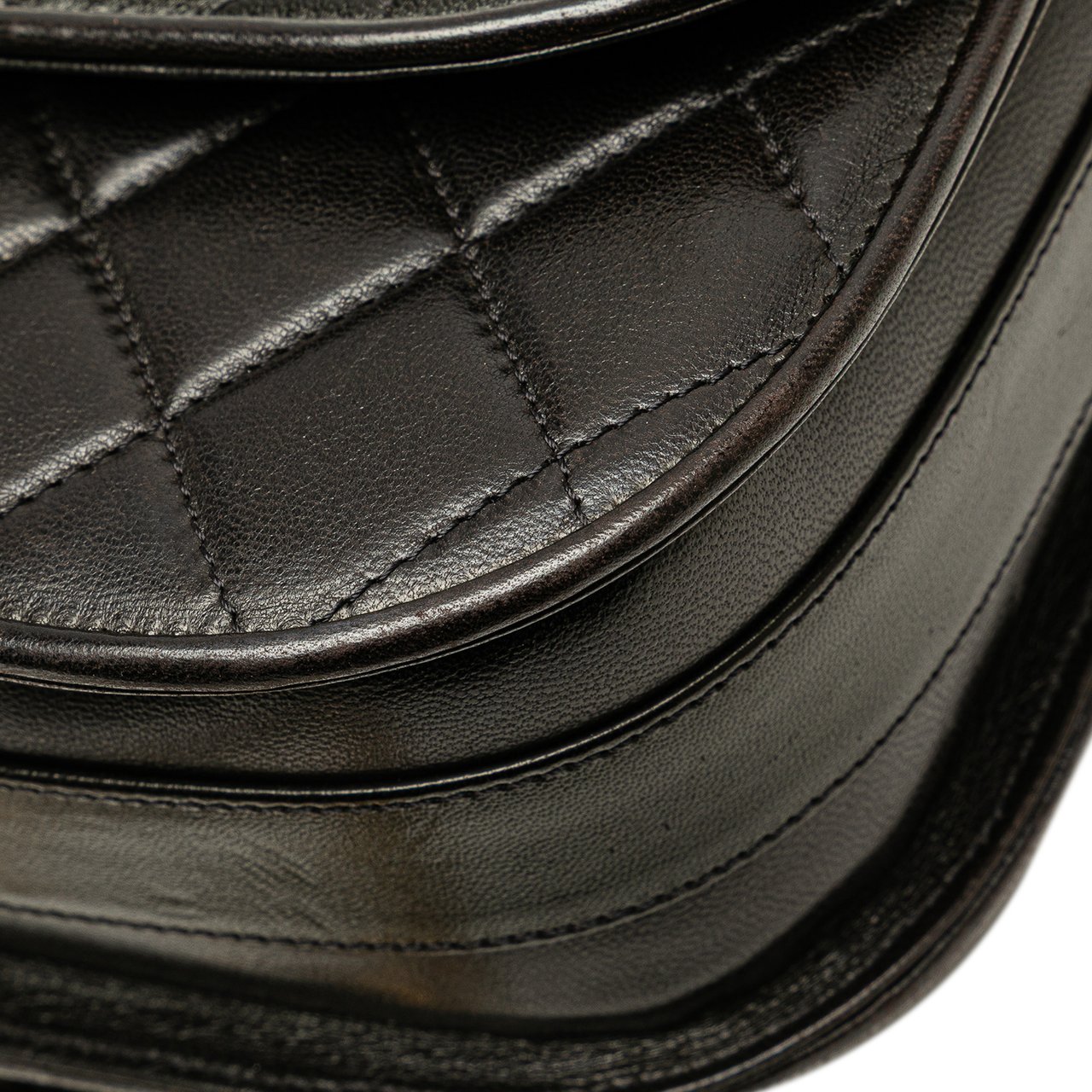 Chanel CC Quilted Lambskin Chain Flap Zwart