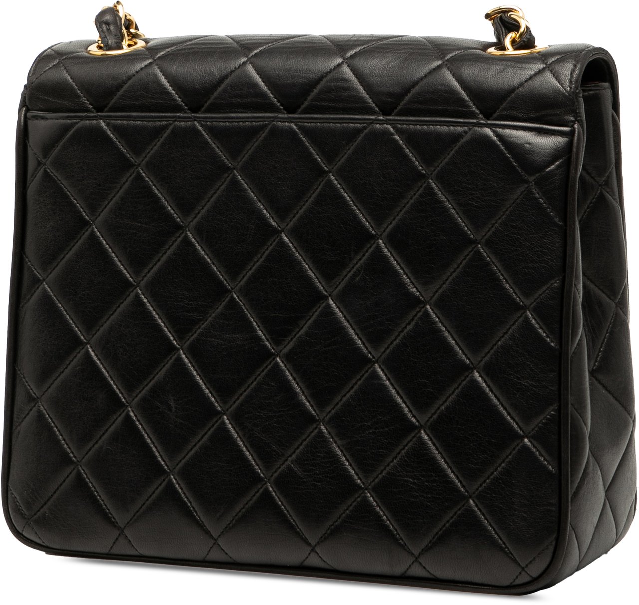 Chanel Quilted Lambskin XL Square Flap Zwart