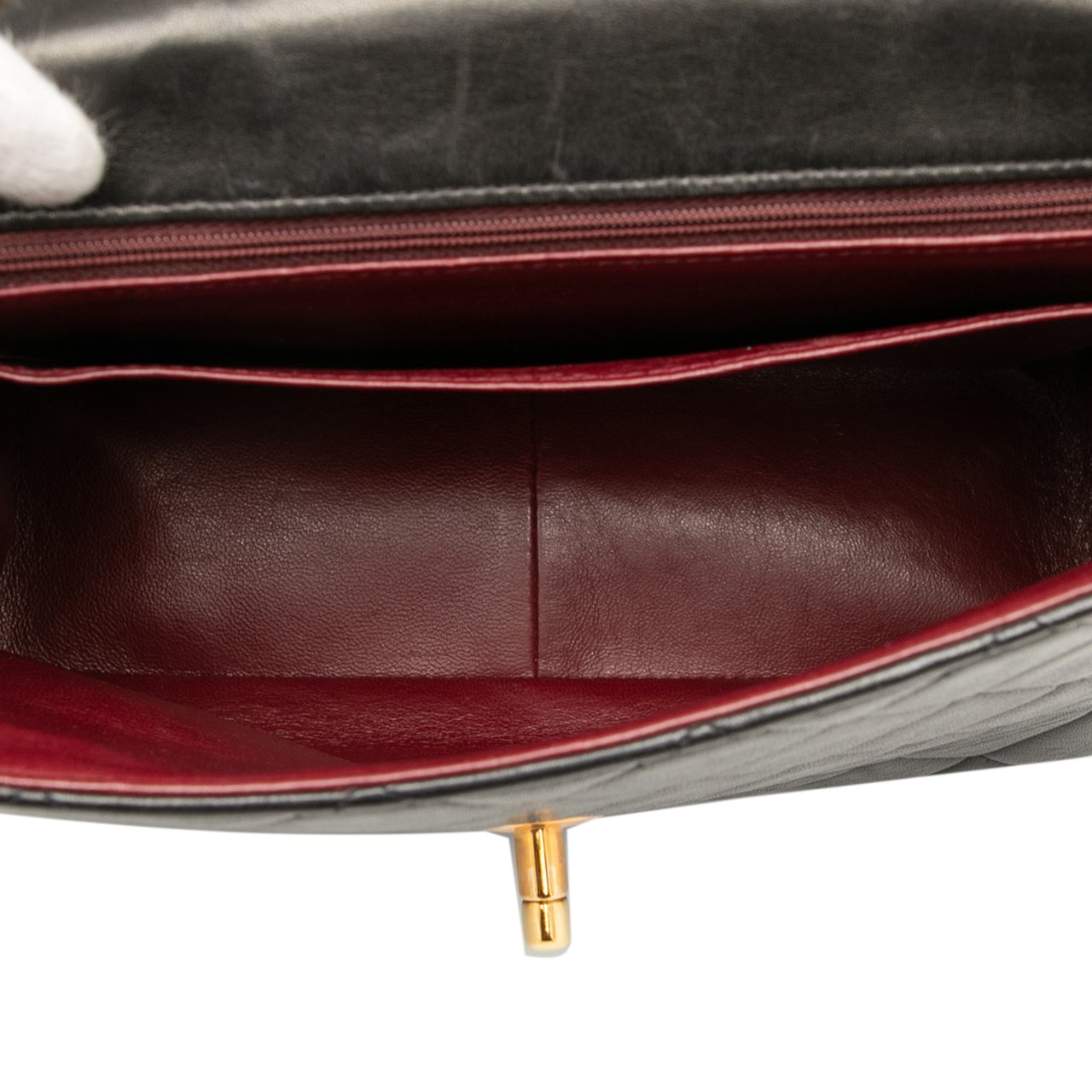 Chanel Quilted Lambskin XL Square Flap Zwart