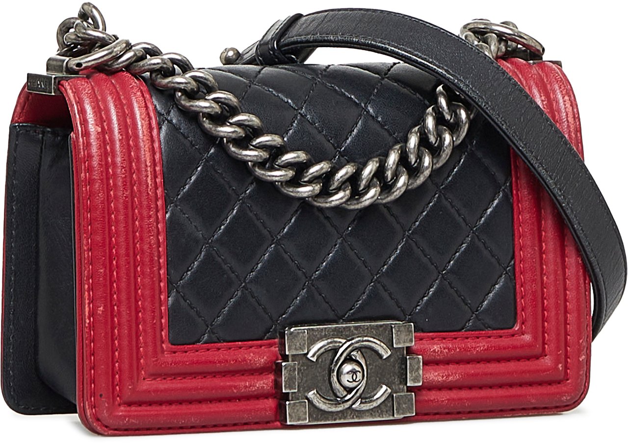 Chanel Small Bicolor Boy Zwart