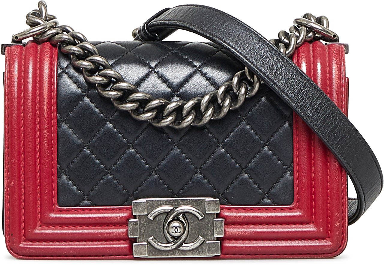 Chanel Small Bicolor Boy Zwart