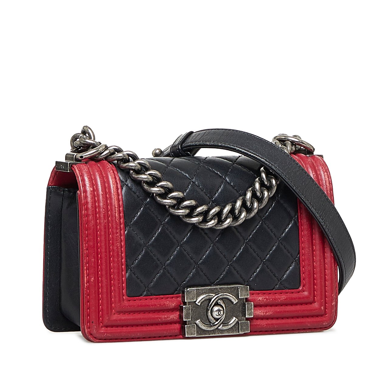 Chanel Small Bicolor Boy Zwart