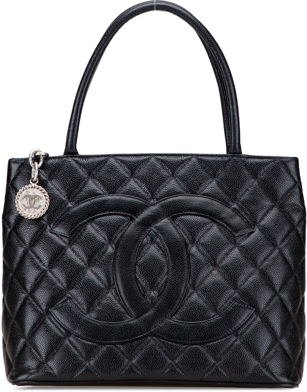 Chanel Caviar Medallion Tote Zwart