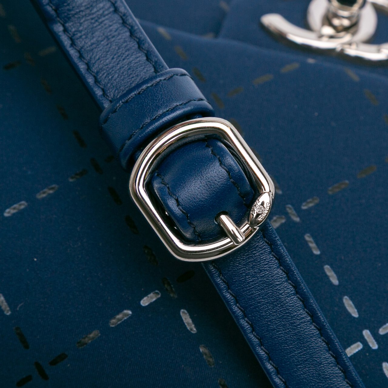 Chanel Classic Jersey Single Flap Blauw