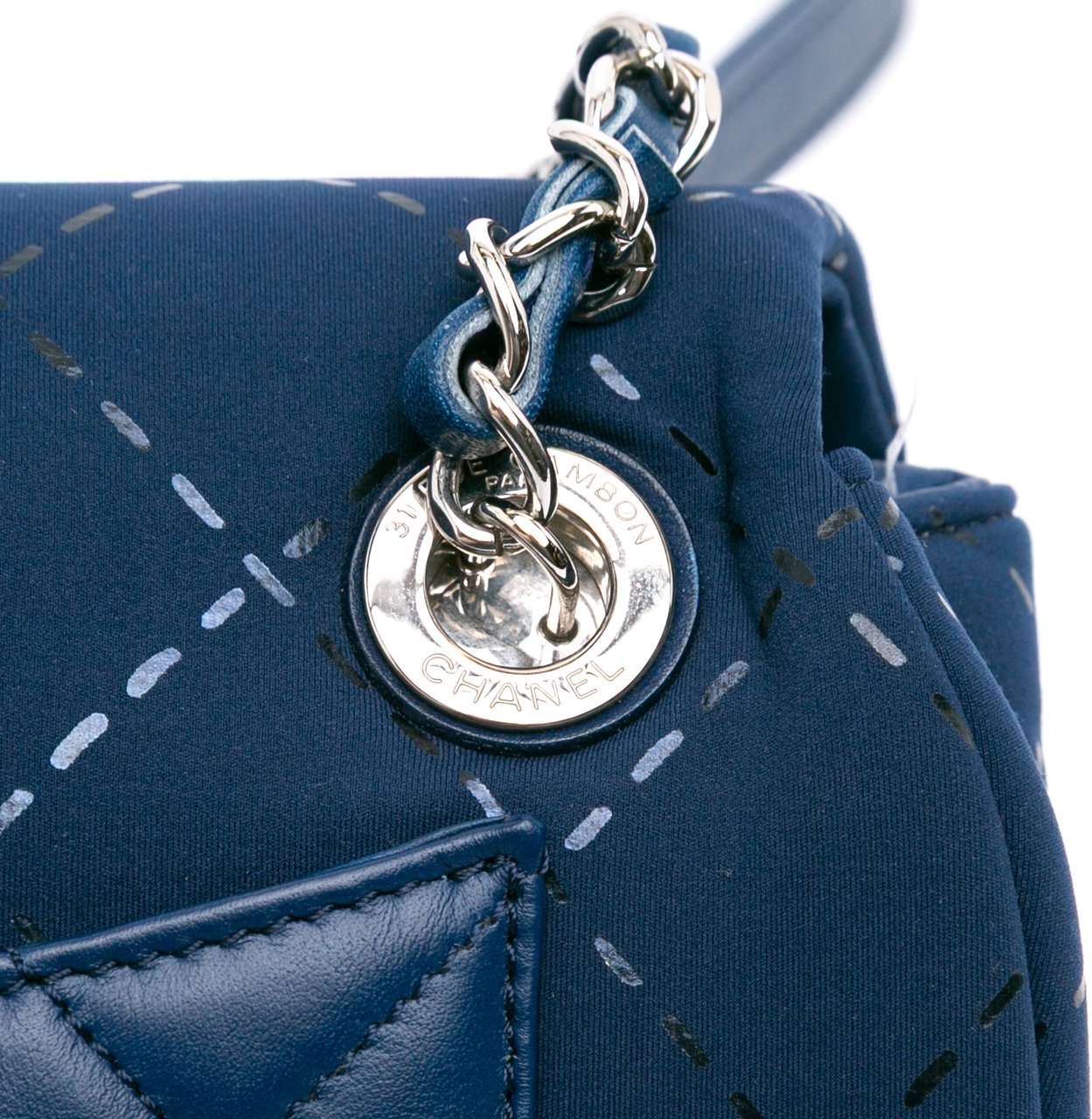 Chanel Classic Jersey Single Flap Blauw