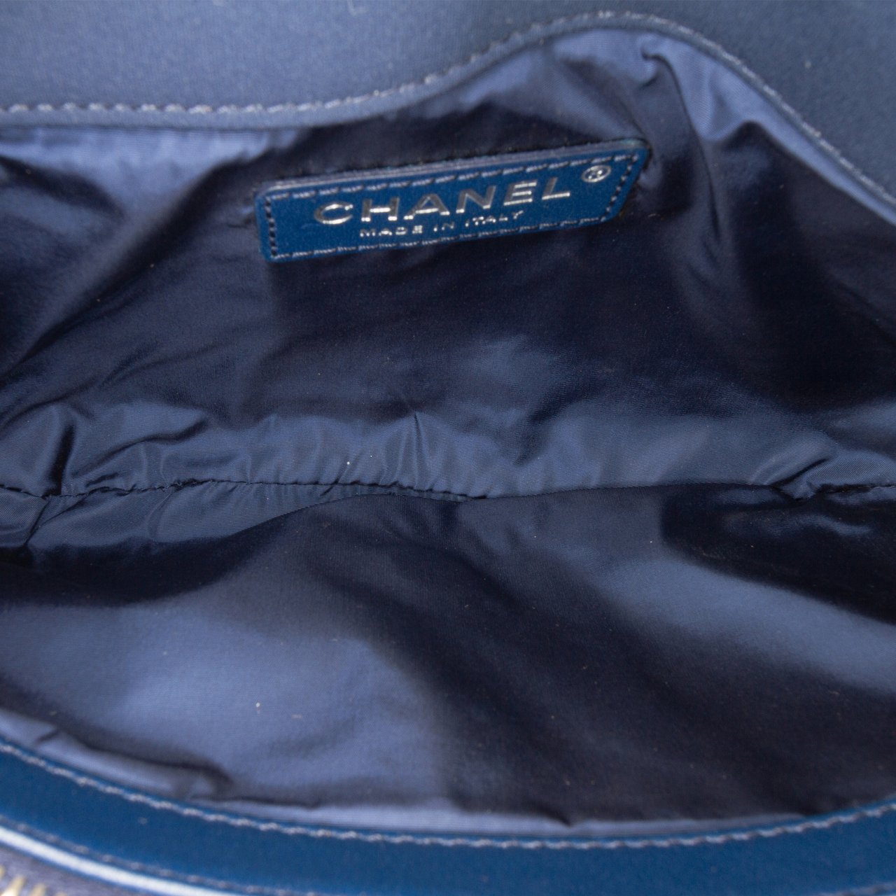 Chanel Classic Jersey Single Flap Blauw