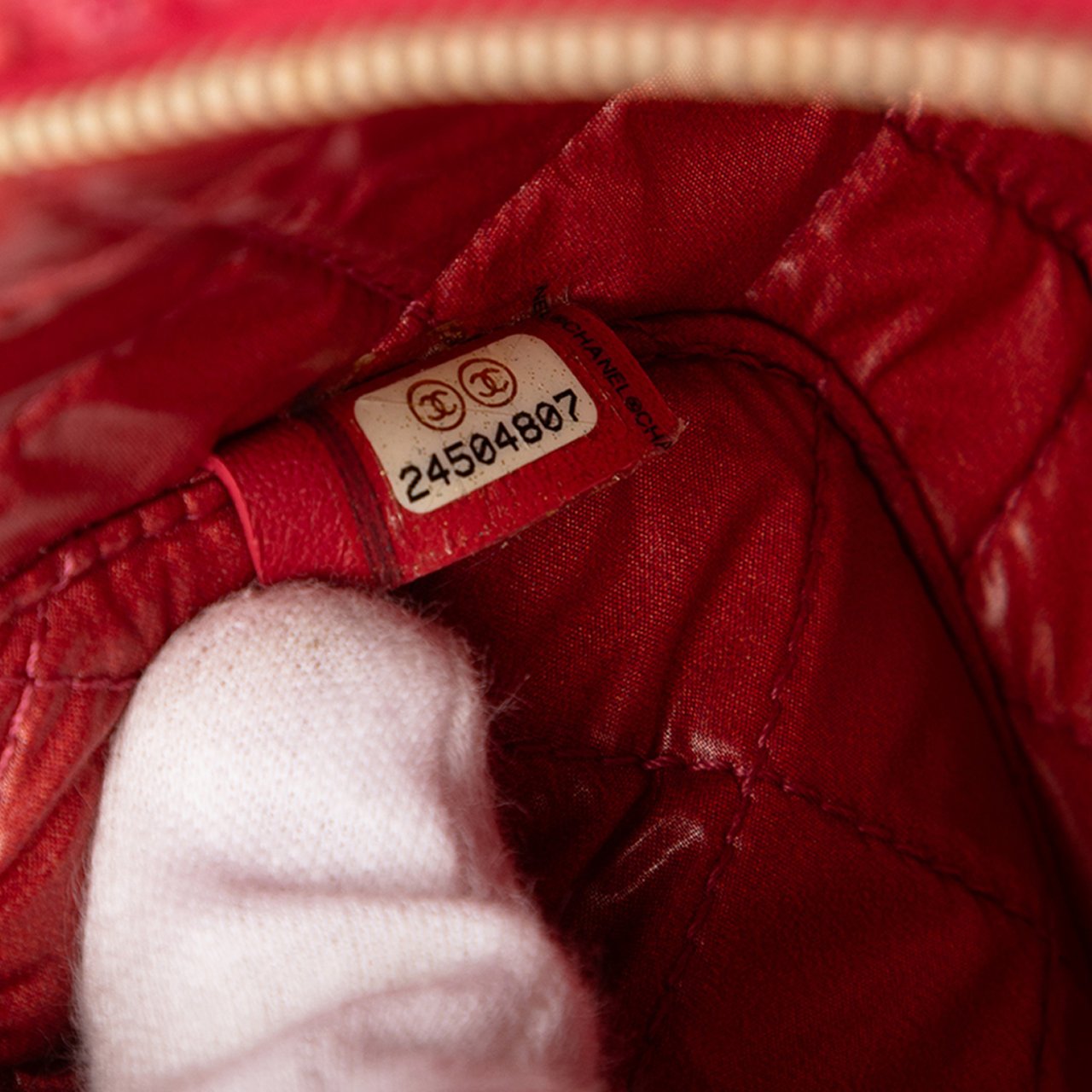 Chanel Tweed Vanity Bag Roze