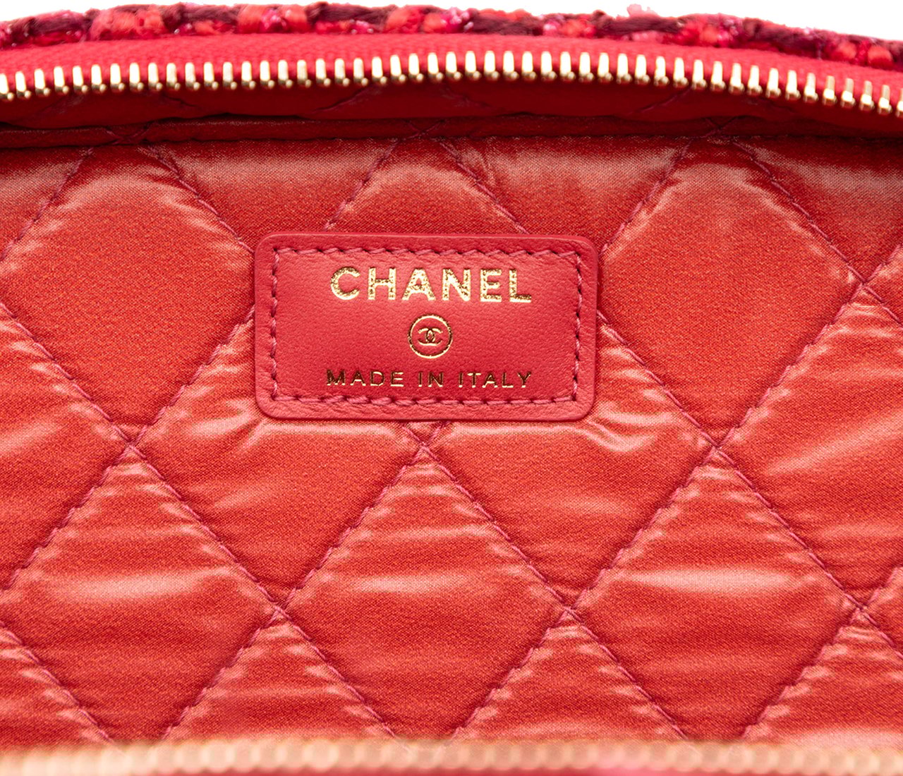 Chanel Tweed Vanity Bag Roze