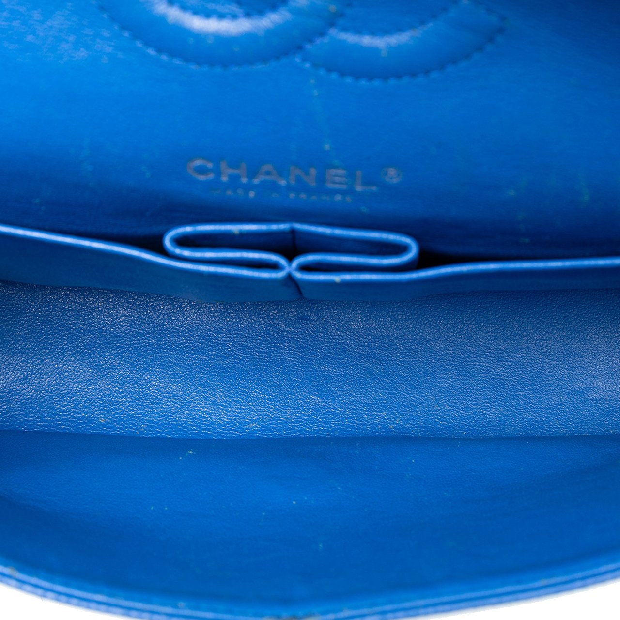 Chanel Medium Classic Caviar Double Flap Blauw