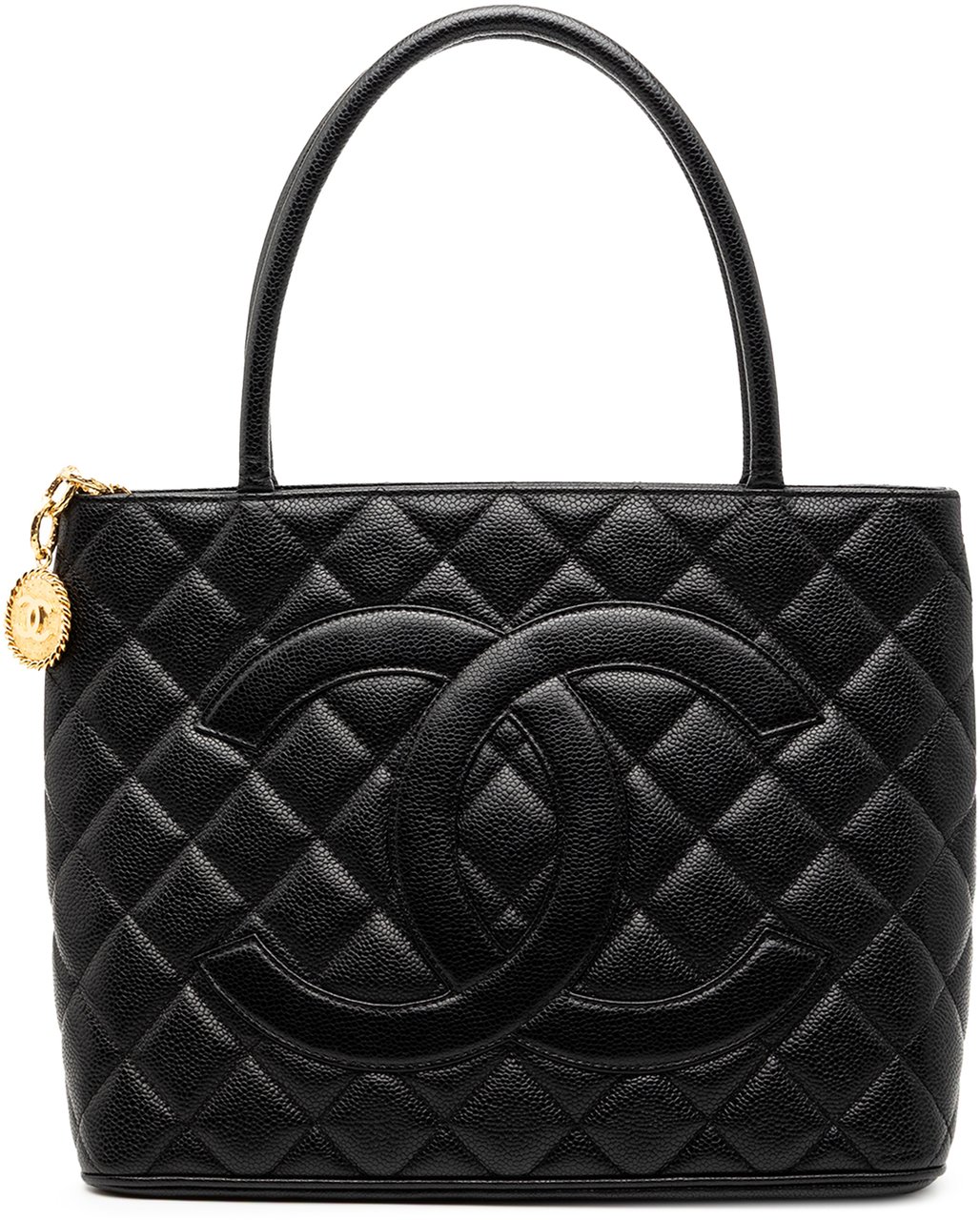 Chanel Caviar Medallion Tote Zwart