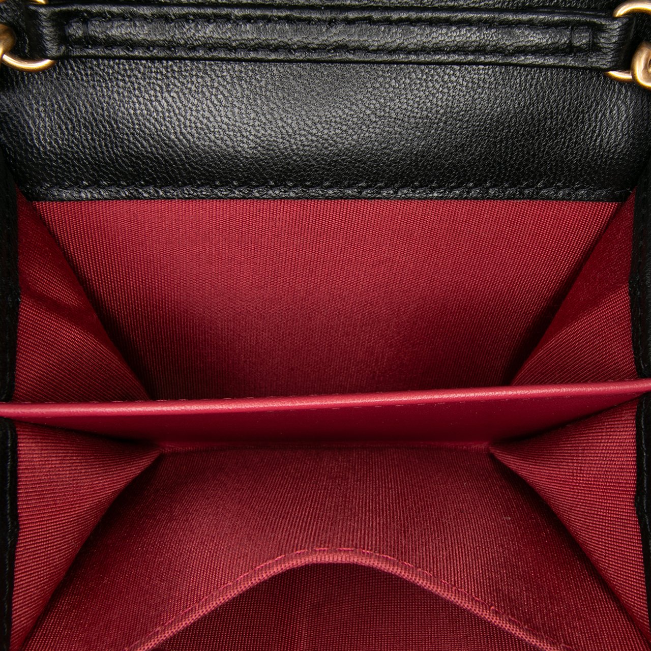 Chanel Lambskin 19 Flap Coin Purse With Chain Zwart
