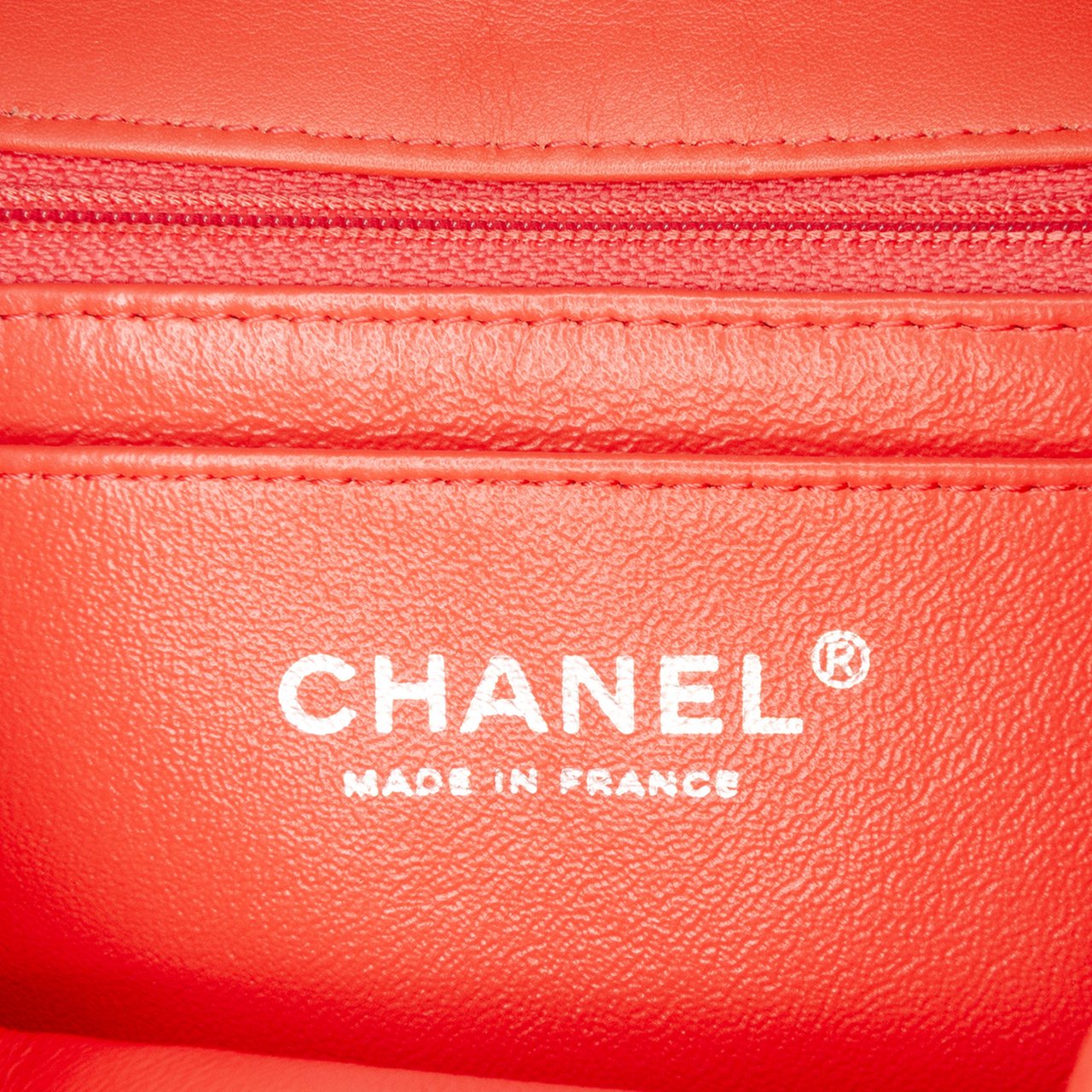 Chanel Mini Rectangular Classic Velvet Single Flap Oranje