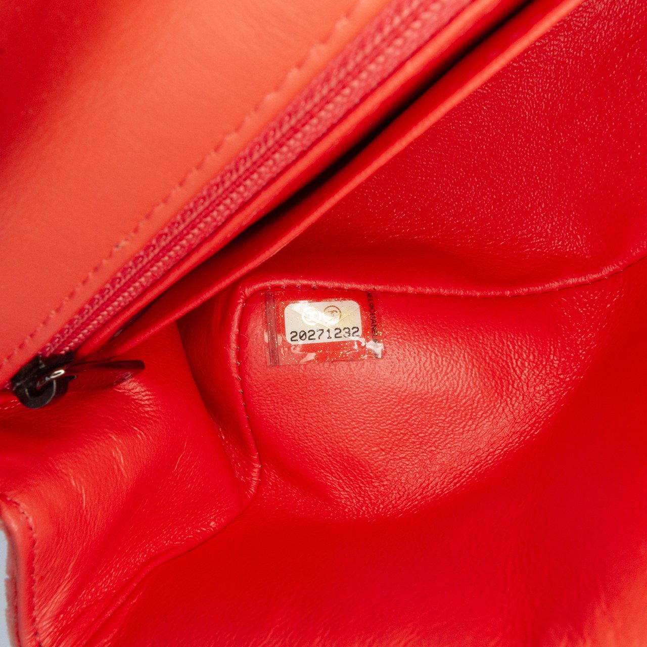 Chanel Mini Rectangular Classic Velvet Single Flap Oranje