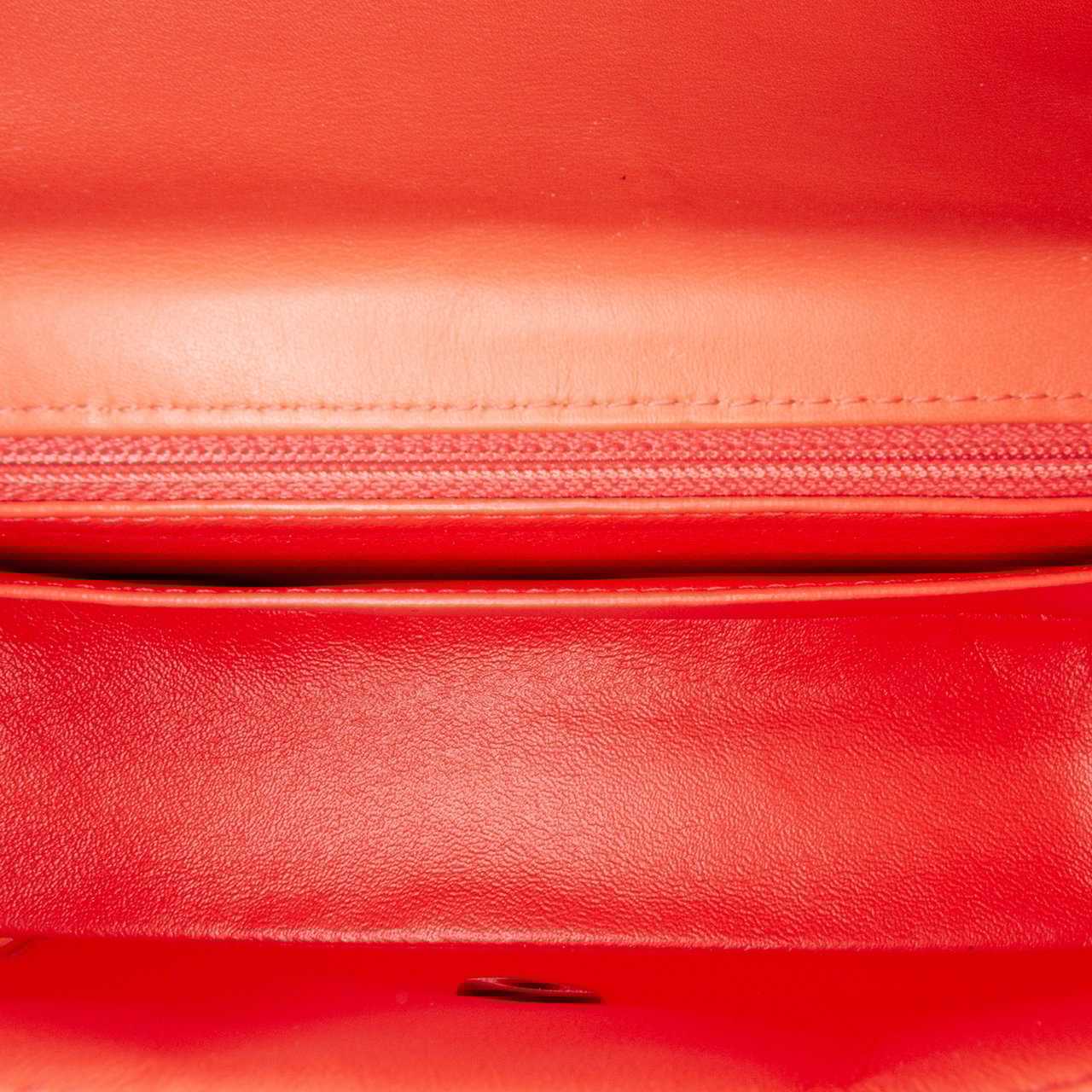 Chanel Mini Rectangular Classic Velvet Single Flap Oranje