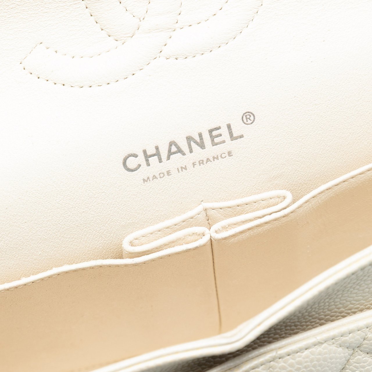 Chanel Medium Classic Caviar Double Flap Wit