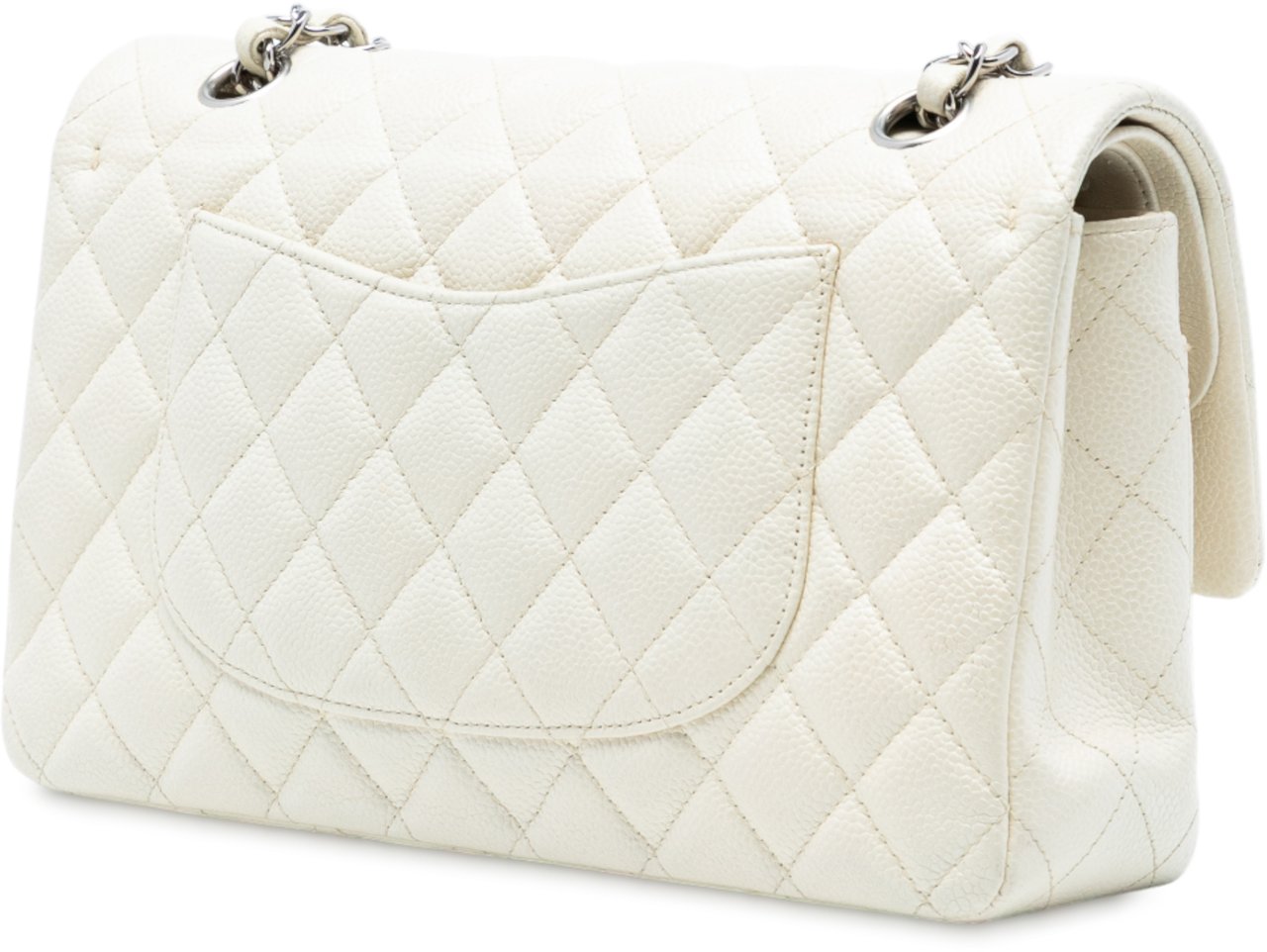 Chanel Medium Classic Caviar Double Flap Wit