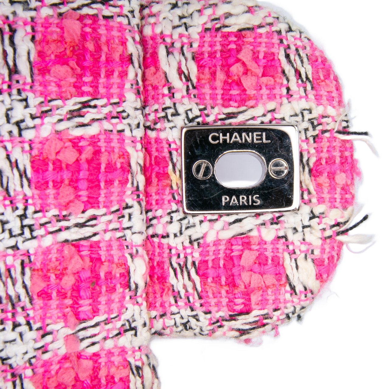 Chanel Jumbo Classic Tweed Double Flap Roze