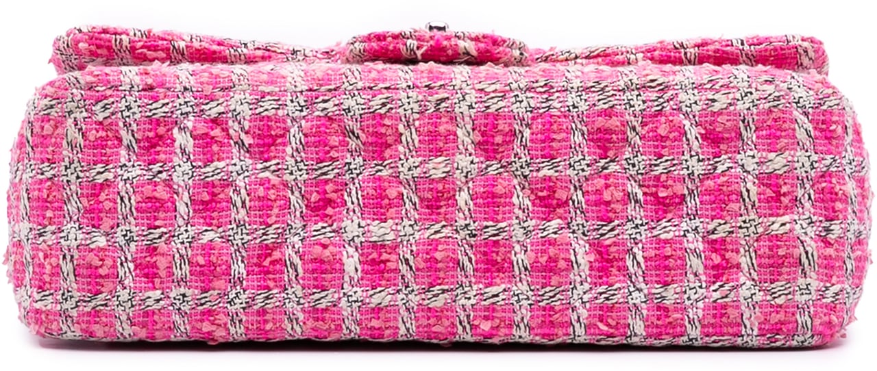 Chanel Jumbo Classic Tweed Double Flap Roze