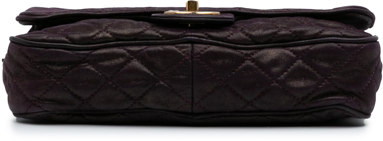 Chanel Small Quilted Iridescent Calfskin Shiva Flap Paars