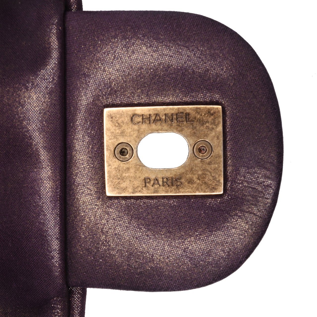 Chanel Small Quilted Iridescent Calfskin Shiva Flap Paars