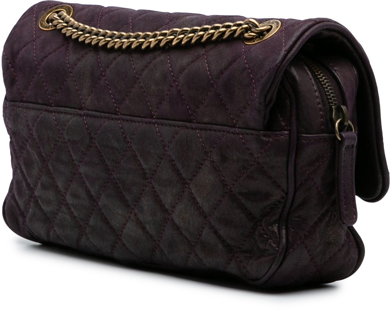 Chanel Small Quilted Iridescent Calfskin Shiva Flap Paars