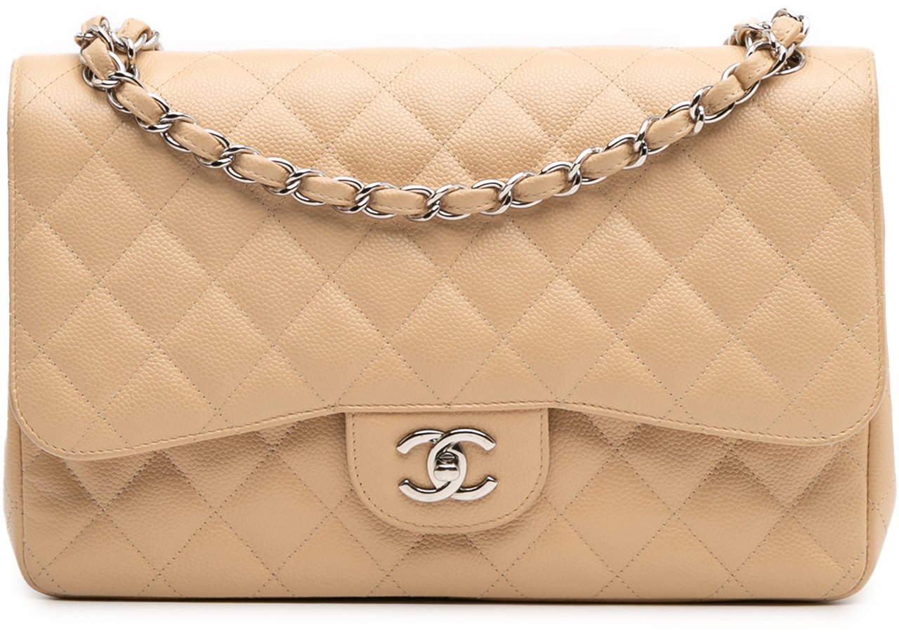 Chanel Jumbo Classic Caviar Double Flap Bruin