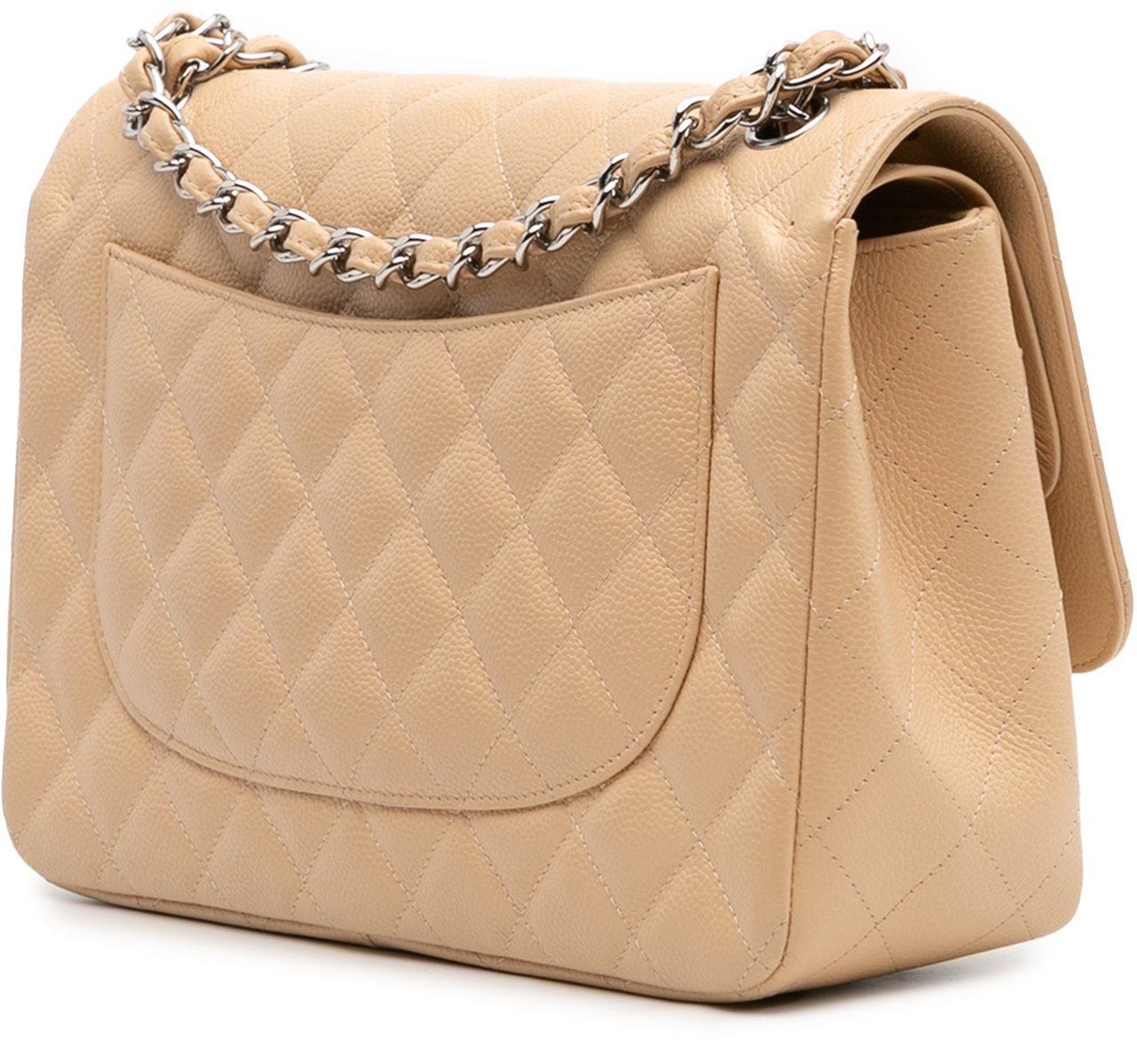 Chanel Jumbo Classic Caviar Double Flap Bruin